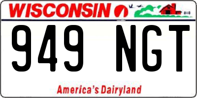 WI license plate 949NGT