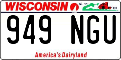 WI license plate 949NGU
