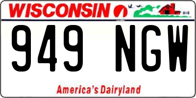 WI license plate 949NGW