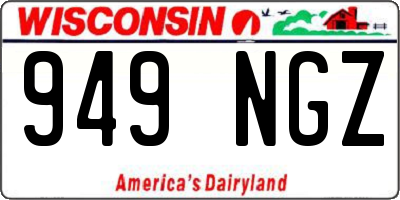 WI license plate 949NGZ