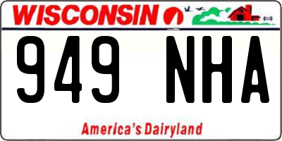 WI license plate 949NHA