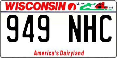 WI license plate 949NHC