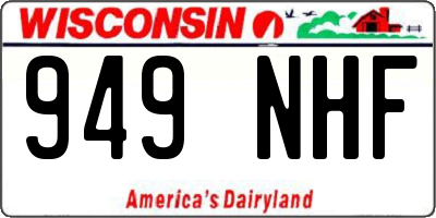 WI license plate 949NHF