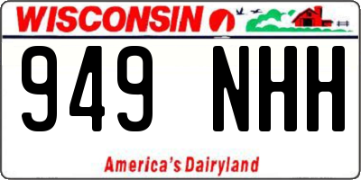 WI license plate 949NHH