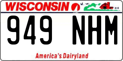 WI license plate 949NHM