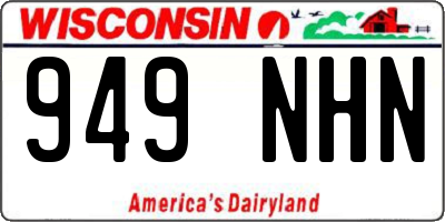 WI license plate 949NHN