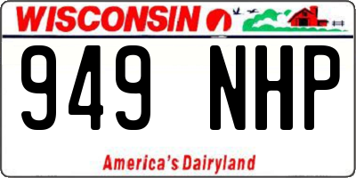 WI license plate 949NHP