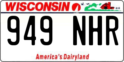 WI license plate 949NHR
