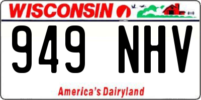 WI license plate 949NHV