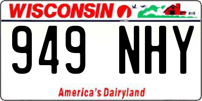 WI license plate 949NHY