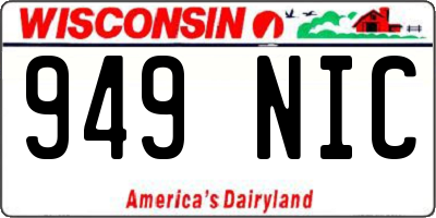 WI license plate 949NIC