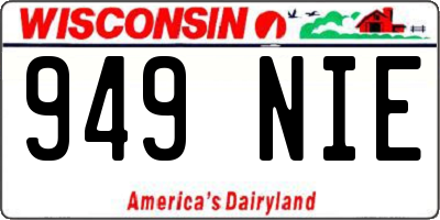 WI license plate 949NIE
