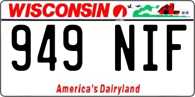 WI license plate 949NIF