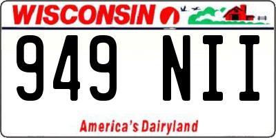WI license plate 949NII