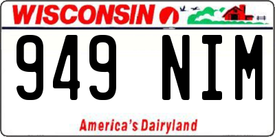 WI license plate 949NIM