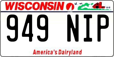 WI license plate 949NIP