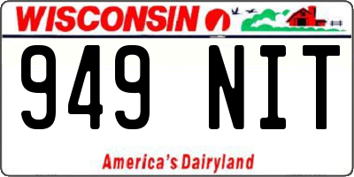 WI license plate 949NIT
