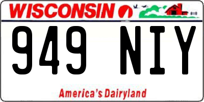 WI license plate 949NIY