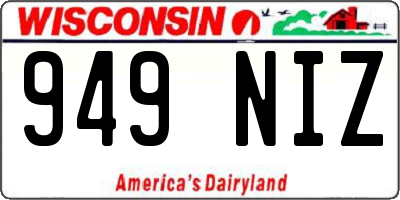 WI license plate 949NIZ