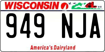 WI license plate 949NJA