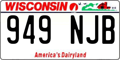 WI license plate 949NJB