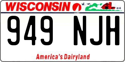 WI license plate 949NJH