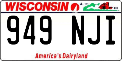 WI license plate 949NJI