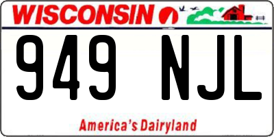WI license plate 949NJL