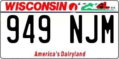 WI license plate 949NJM
