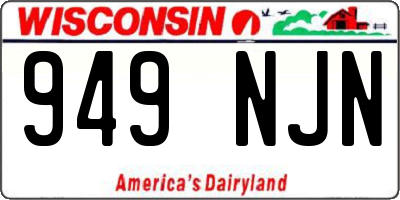 WI license plate 949NJN