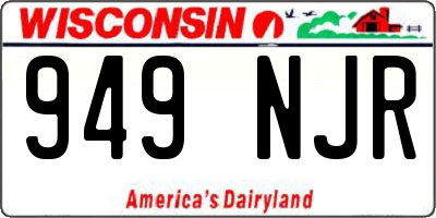 WI license plate 949NJR