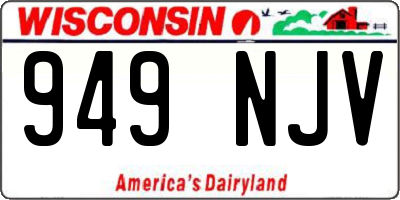 WI license plate 949NJV