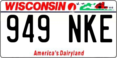 WI license plate 949NKE
