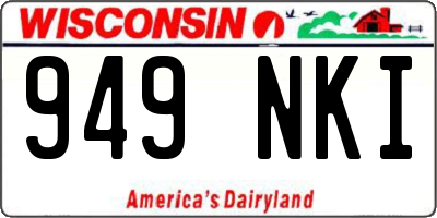 WI license plate 949NKI