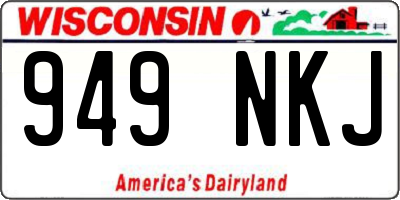 WI license plate 949NKJ