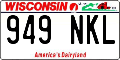 WI license plate 949NKL
