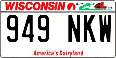 WI license plate 949NKW