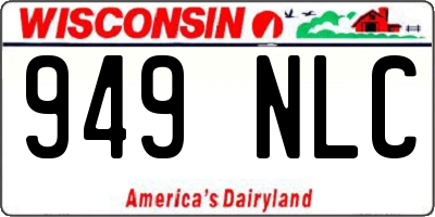 WI license plate 949NLC