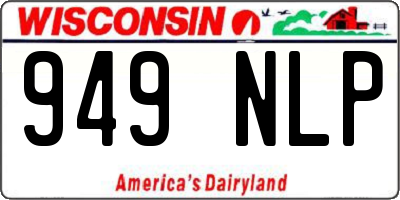 WI license plate 949NLP