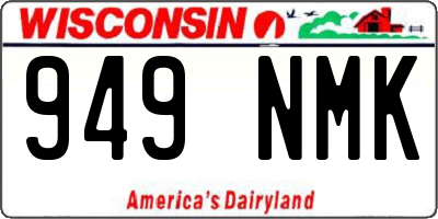 WI license plate 949NMK