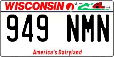 WI license plate 949NMN