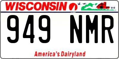 WI license plate 949NMR