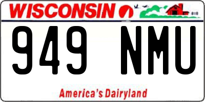 WI license plate 949NMU