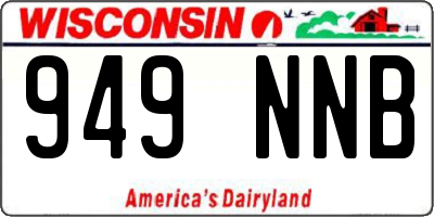 WI license plate 949NNB
