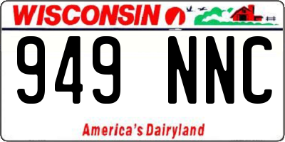 WI license plate 949NNC