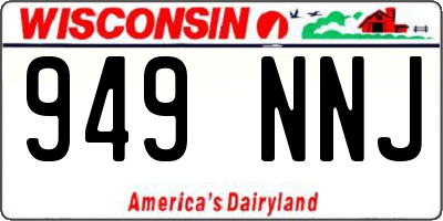 WI license plate 949NNJ