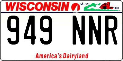 WI license plate 949NNR