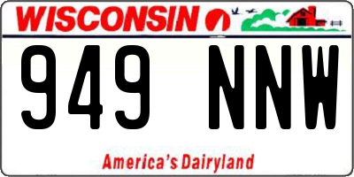WI license plate 949NNW