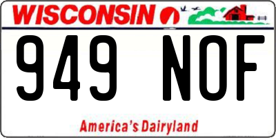 WI license plate 949NOF