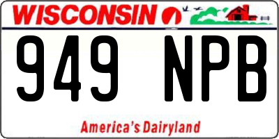 WI license plate 949NPB